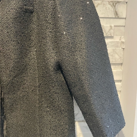 Chanel Black Tweed Sequin employee Uniform Jacket 12 - Picture 6 of 12